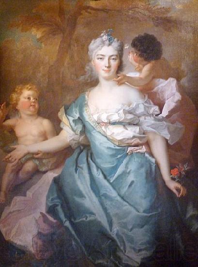 Nicolas de Largilliere La marquise de la Tour Maubourg et ses deux filles Norge oil painting art